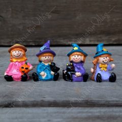 Halloween Boszorkányok Figura 4 db-os szett